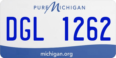 MI license plate DGL1262