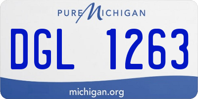 MI license plate DGL1263