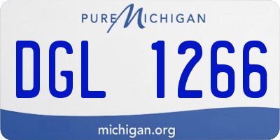 MI license plate DGL1266