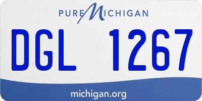 MI license plate DGL1267