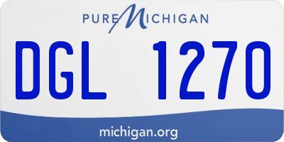 MI license plate DGL1270