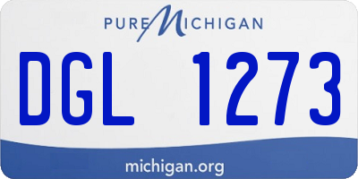 MI license plate DGL1273