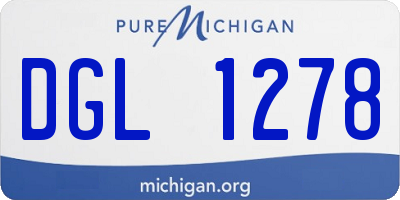 MI license plate DGL1278