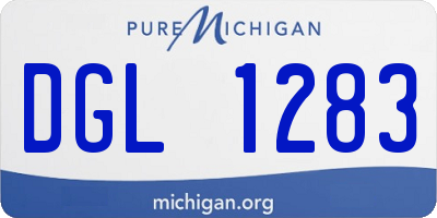 MI license plate DGL1283