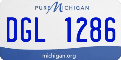 MI license plate DGL1286