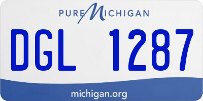 MI license plate DGL1287