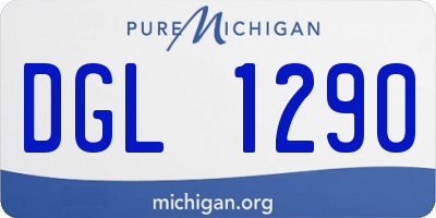 MI license plate DGL1290