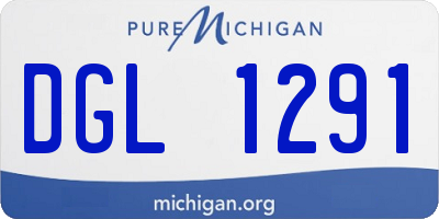 MI license plate DGL1291