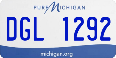 MI license plate DGL1292