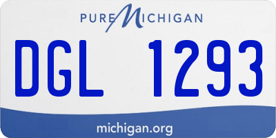 MI license plate DGL1293
