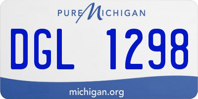 MI license plate DGL1298