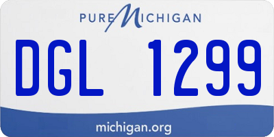 MI license plate DGL1299
