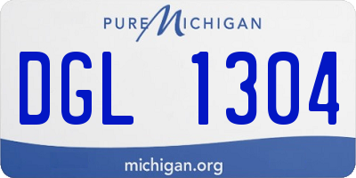 MI license plate DGL1304