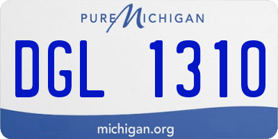 MI license plate DGL1310