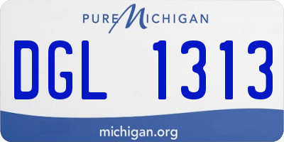 MI license plate DGL1313