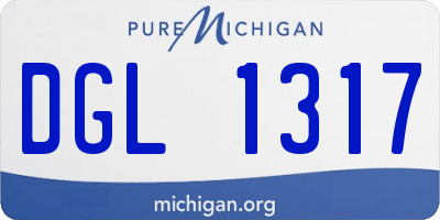 MI license plate DGL1317