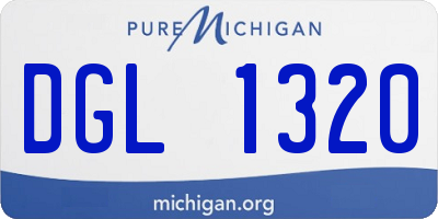 MI license plate DGL1320