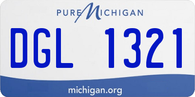 MI license plate DGL1321