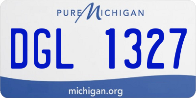 MI license plate DGL1327