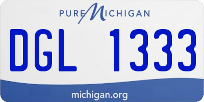 MI license plate DGL1333
