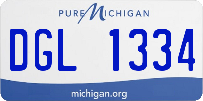 MI license plate DGL1334