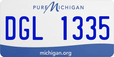 MI license plate DGL1335