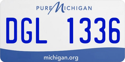 MI license plate DGL1336