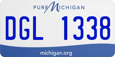 MI license plate DGL1338