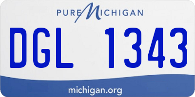 MI license plate DGL1343