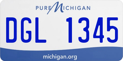 MI license plate DGL1345