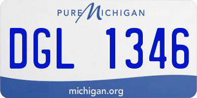 MI license plate DGL1346