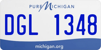 MI license plate DGL1348