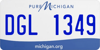 MI license plate DGL1349
