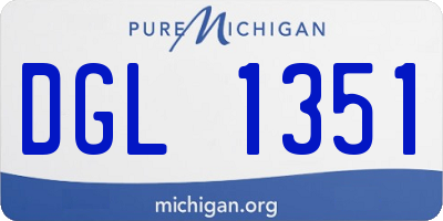 MI license plate DGL1351