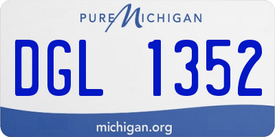 MI license plate DGL1352