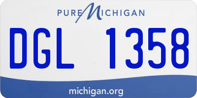 MI license plate DGL1358