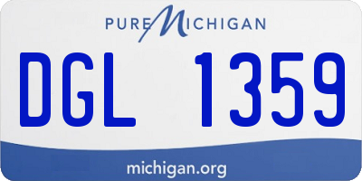 MI license plate DGL1359