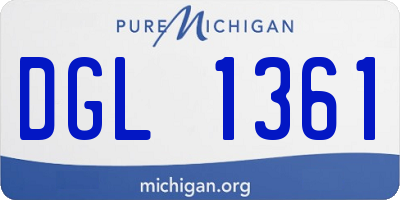 MI license plate DGL1361