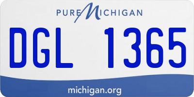 MI license plate DGL1365