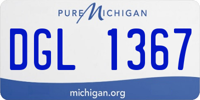 MI license plate DGL1367