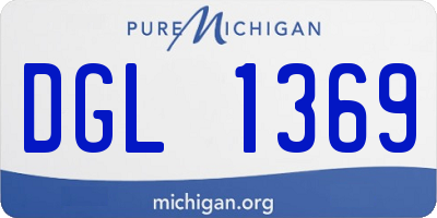MI license plate DGL1369