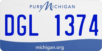 MI license plate DGL1374