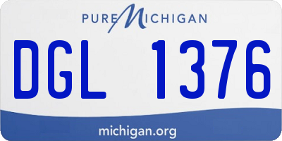 MI license plate DGL1376