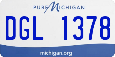 MI license plate DGL1378