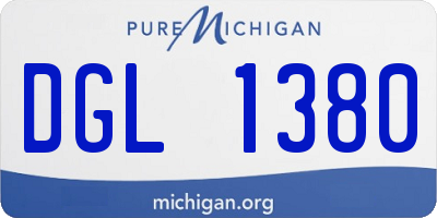 MI license plate DGL1380