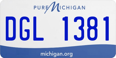 MI license plate DGL1381