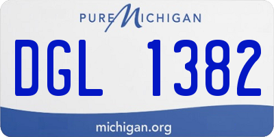 MI license plate DGL1382