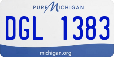 MI license plate DGL1383