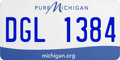 MI license plate DGL1384