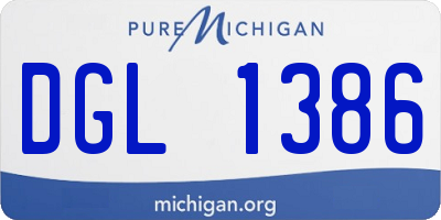MI license plate DGL1386